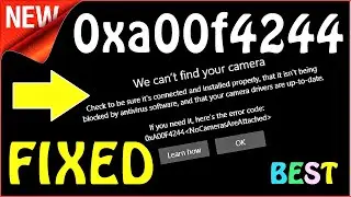 0xa00f4244 Fixed (English) We can't find your camera, Error code 0xA00F4244