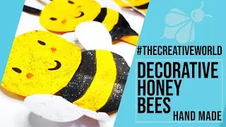 How to make decorating honey bees /beautifull glittery bees/ Awesome butterflies /craft out of waste