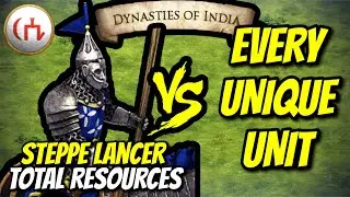 ELITE STEPPE LANCER (Tatars) vs EVERY UNIQUE UNIT (Total Resources) | AoE II: DE