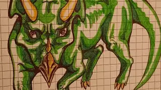 Kiwi the Triceratops - by Susu