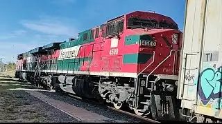 MUST SEE!! La Madre de las 45s AC4400CW en un MIXTO de Ferromex N° 4698 ES44AC & 4500 AC4400CW Ags©®