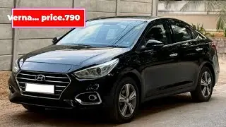 #verna Model -2019 Petrol Verna fluidic sxo Sunroof push button start 1lakh kms driven Price 790||