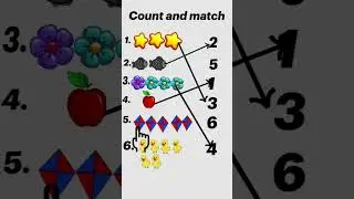 learn Count and match with pictures for kids#fun#kidslearning#maths#shorts