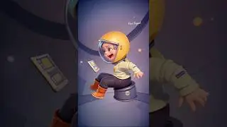 How astronauts 💩in space 😨 Pixel Puppet #shorts #space #cartoon #funny #animation #meme