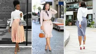 50 Formal Pencil And Flare Skirts And Blouse Outfits For Corporate | Jessy Styles.