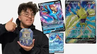 Pok&eacute;mon TCG: Paldea Legends Tin - Miraidon Unboxing (2X Silver Tempest & 2X Paldea evolve)