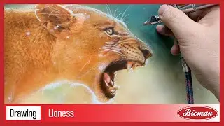 Lioness┃Airbrush Hyperrealistic Painting┃Bicman