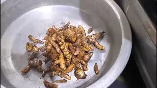 Easy to make#home made natural turmeric powder #TURMERIC||Powder Making Process ||Turmeric powder||
