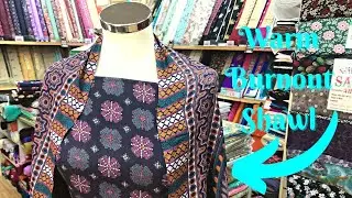 Original Alpine Warm Suit with Burnout Shawl - Displaying the Fabric and Dressing a Mannequin
