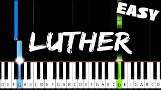 Kendrick Lamar - luther - EASY Piano Tutorial