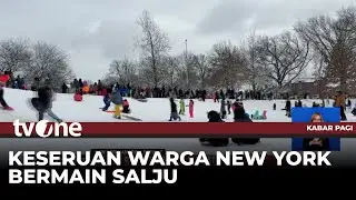 Sejumlah Wilayah Kota di New York Lumpuh Gegara Badai Devin | Kabar Pagi