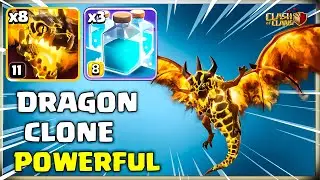 Th16 Dragon Clone | Th16 Super Dragon Clone Spell Attack Strategy | Clash of Clans