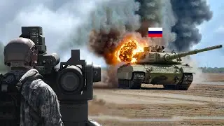 The Javelin's HEAT warhead Destroying Russian TANKS One by One | Ukranian Attack near Kharkev Region