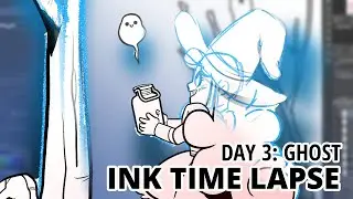 Art Time Lapse - Day 3: Ghost - Drawtober 2020