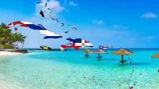 Caribbean Islands Flag Map Speedart