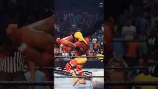 Hulk Hogan break the fire table to The Great Khali #wwe #wwe2k24