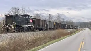Rare 2 Trains In A Row!  Train Follows Train On Short Line Railroad Cincinnati Eastern Railroad CCET