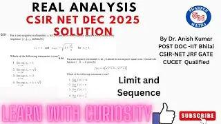 CSIR-NET Dec 2025 Real Analysis solution || part -b || Que Id- 916710143, 916710144