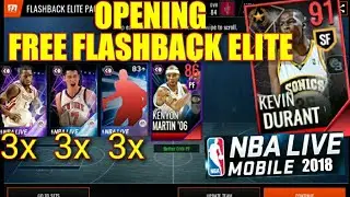 BEST OPENING FREE 3x ALL FLASHBACK ELITE PLAYER PROMO NBA Live Mobile 18