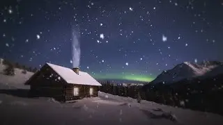 Mountain Cabin Under Stars &mdash; Deep Sleep Piano & Winter Silence