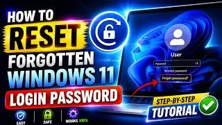 RESET Windows Forgotten PASSWORD Without any USB or Software (2026 Updated)
