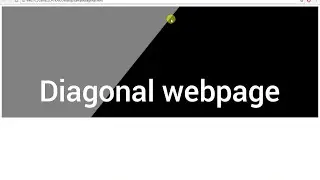 How to make basic diagonal webpage using css?