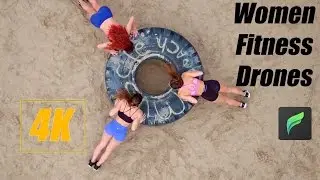Fitness Models and Drones: Beach Workout