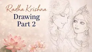 Radha Krishna Art in Progress 💙 Part 2 || step by step|| tutorial ❤️ || @My Art Gallery Hub 