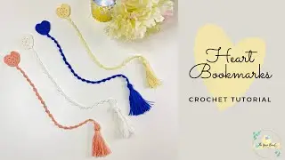 Crochet Lace Heart Bookmark | Crochet Bookmark