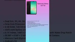 🔥 Samsung Galaxy A27 5G &ndash; Next Gen Power & Speed | Full Features & Price 🔥
