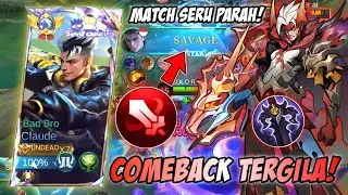 MATCH SERU PARAH! TEAM DIBANTAI PUN MASIH BISA COMEBACK? SUMPAH! CLAUDE FIGHTER BROKEN PARAH! | MLBB