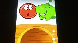Red ball 4 and om nom eat pizza