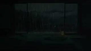 Rainfall in a Dark Bedroom | Night Rain Ambience for Calm Sleep
