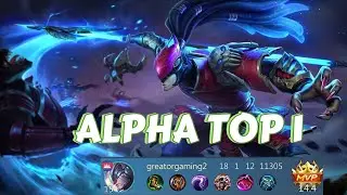 Alpha Criticle Damage Build _Alpha Top 1   [Mobile Legends].