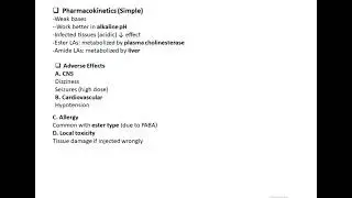Easy lecture on local anesthetics. subscribe for more. #localanesthetic #pharmacology