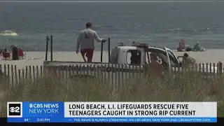 5 teens rescued from rip current in Long Beach