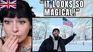 Brit Girl Reacts to British Couple's magical FIRST TIME visiting AMERICA!