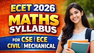TG ECET 2026 Maths Syllabus # Cse # Ece # Civil # Mechanical # complete syllabus # Ecet  topics 