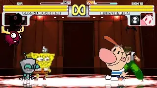 Mugen #122 Orochi SpongeBob & Saiyan Gir vs Billy Scarlet & DBZ Ben10