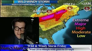 Damaging High Wind Event Fri, Severe Weather Event Sat, Changes Next Week, Very Stormy Mar 25, 2021