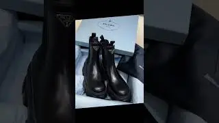 prada monolith brushed leather booties