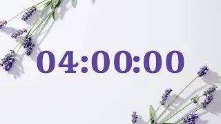 4 Hour Pomodoro Timer | Calm Focus with Lavender Aesthetic (25/5)