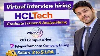 Virtual Interview | HCLTech Mass Hiring - Wipro Recruitment Fresher - Teleperformance Company Jobs