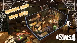 The Sims 4 | Creepy Camp Cabin Build 🕸️🔥| Room Build
