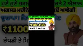 1100 ਮਹਿਲਾ ਪੈਨਸ਼ਨ | 1100 women scheme in punjab 2024 |1000 ਮਹਿਲਾ ਪੈਨਸ਼ਨ ਸਕੀਮ | 2500 budhapa pension