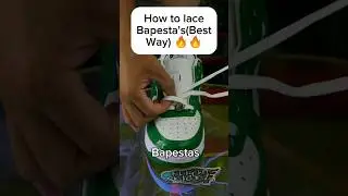 how to lace Bapestas(Best Way)💪🏾🌟#bapesta #lace