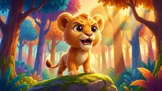 The Brave Little Lion | Wild Tales World#kidsstories #animals #animationstory #cartoon