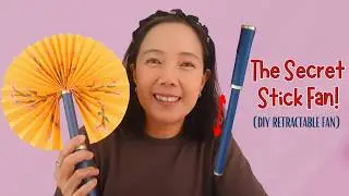 DIY Sliding Fan | Magic Stick Fan | Easy 5-minute Paper Fan craft