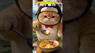 cute cats videos - Orange cat makes chicken feet with lemon and lemongrass  #meow  #cat #catshorts