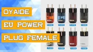 Oyaide EU Power Plug Female Rhodium Plated/Gold Plating Power Connector Plug Copper IEC Power Plug